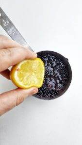Squeeze Lemon Juice into your blackberries
