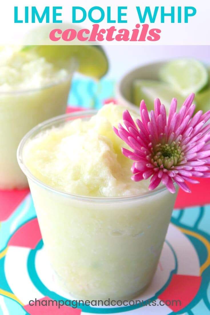 Boozy Lime Dole Whip Cocktails Champagne And Coconuts