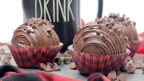 Hot Fudge Cocoa Bombs with Whiskey