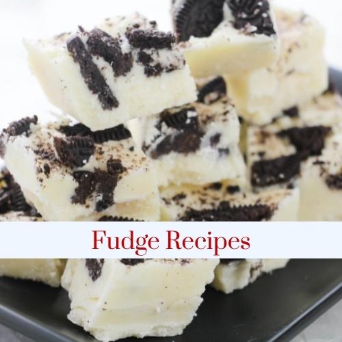 Image of oreo fudge with text: fudge recipes.