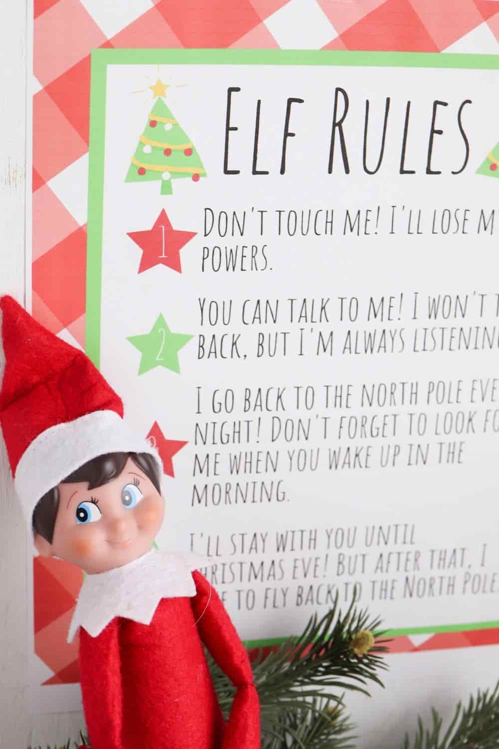 Elf on the Shelf Rules Free Printable | Champagne and Coconuts