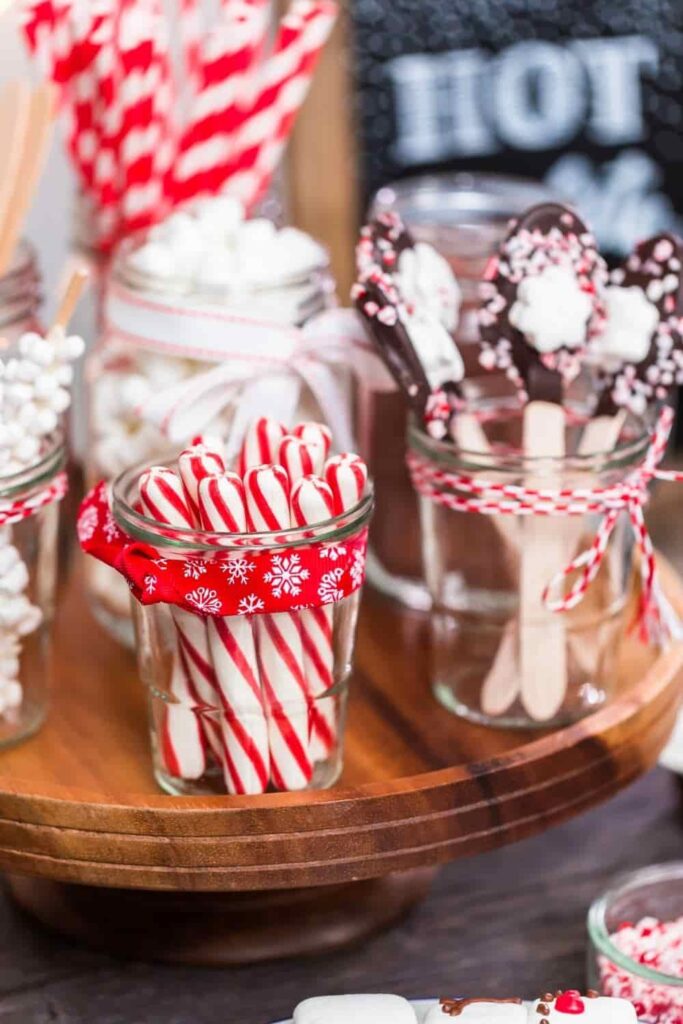 Crazy Cups Deluxe Hot Cocoa Bar Supplies Kit, Includes Hot Cocoa Bar Signs, Marshmallows, Candy Canes, Cinnamon Sticks, Sprinkles, Hot Cups with