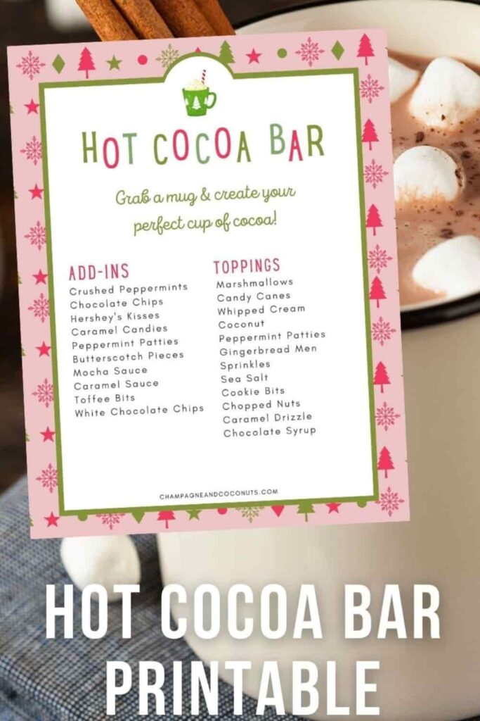 Hot Chocolate Bar Ideas + Printable Checklist